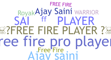 Segvārds - Freefireplayer