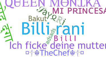 Segvārds - Billi