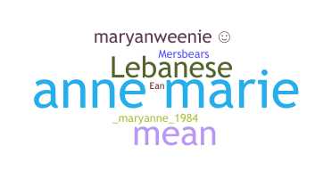 Segvārds - Maryanne