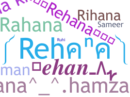 Segvārds - Rehana