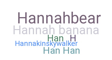 Segvārds - Hannah