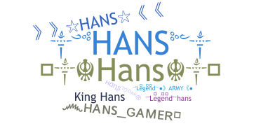 Segvārds - Hans