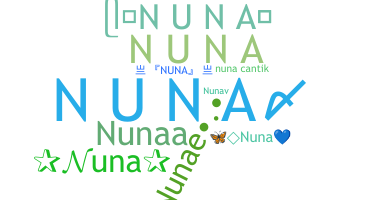 Segvārds - Nuna
