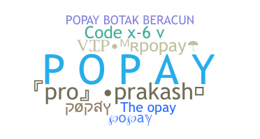 Segvārds - popay