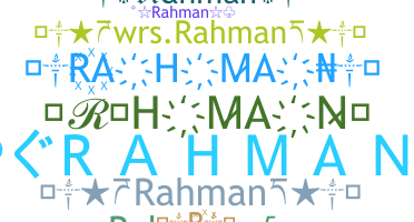 Segvārds - Rahman