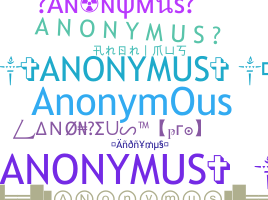 Segvārds - Anonymus