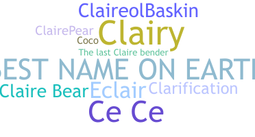 Segvārds - Claire