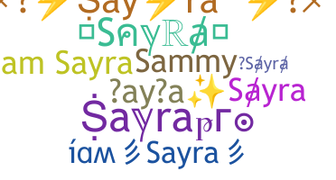 Segvārds - Sayra