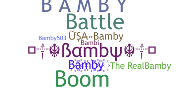 Segvārds - Bamby