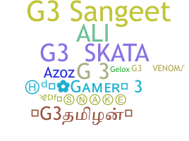 Segvārds - G3