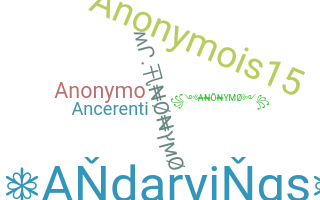 Segvārds - anonymo