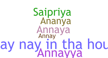 Segvārds - Annaya