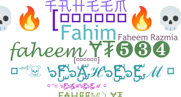Segvārds - Faheem
